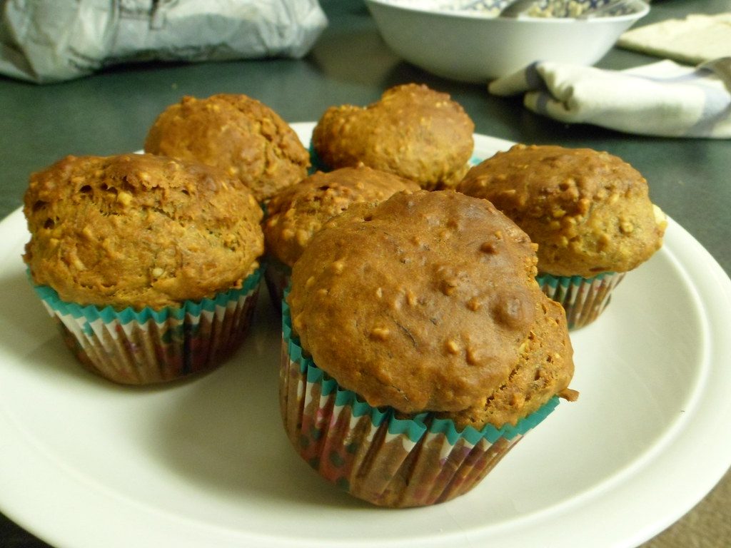 Wholesome muffins made with oats and fruit