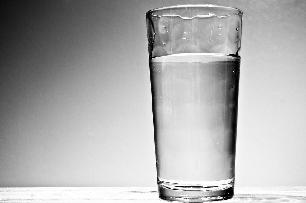 A refreshing glass of water